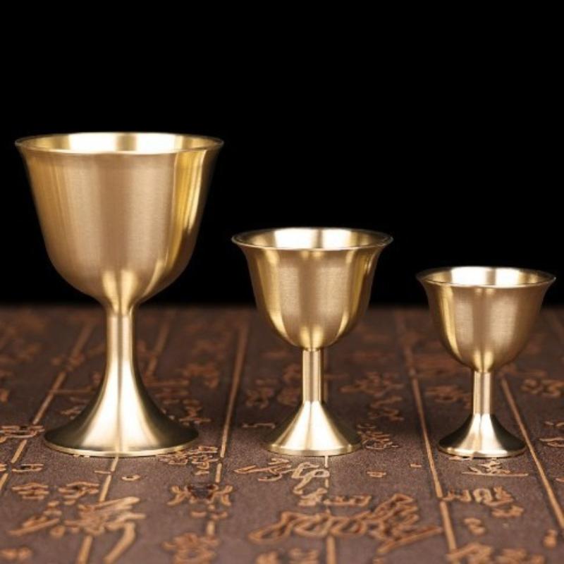 Wine In Beer Glass - Retro messing koperen mok, prachtige hoogglans