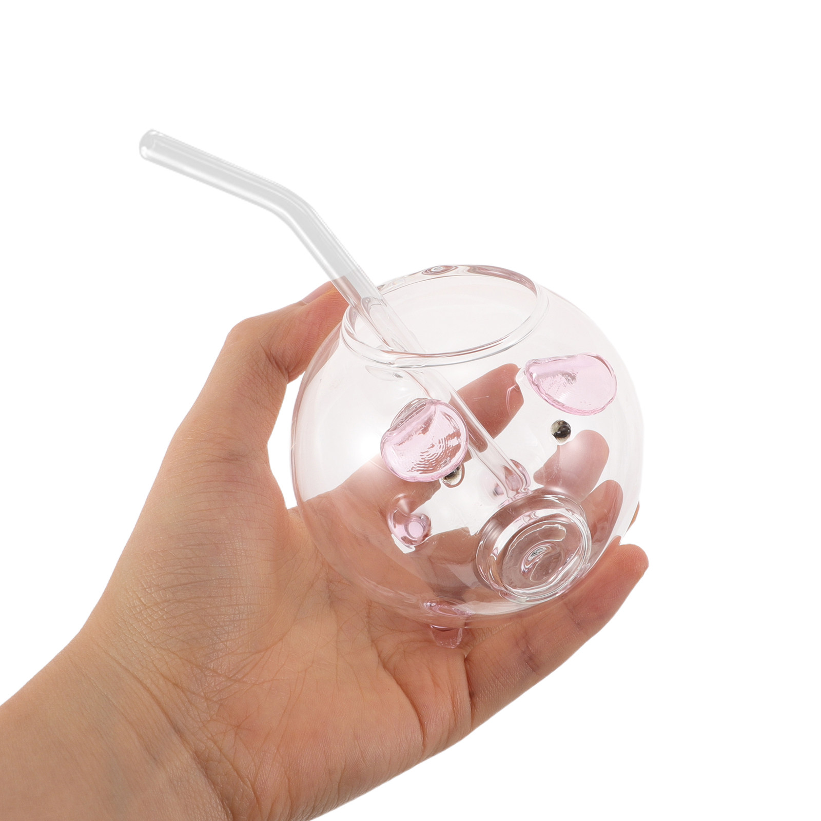 Wine In Beer Glass - Creatieve varkensvormige glazen cocktailbeker 220ml, herbruikbaar,