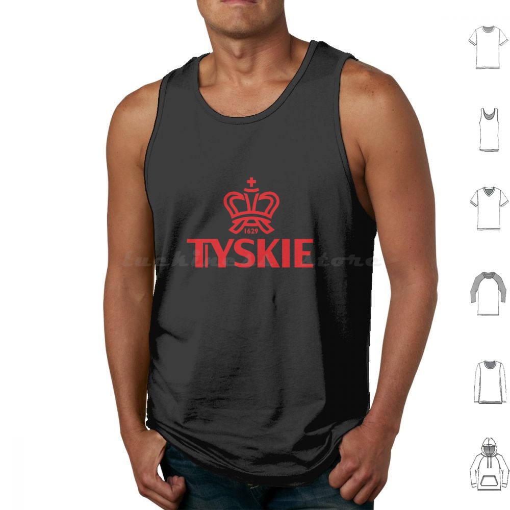 Wine Beer Rum - Tyskie Tanktops Print Katoen Drankjes Bier