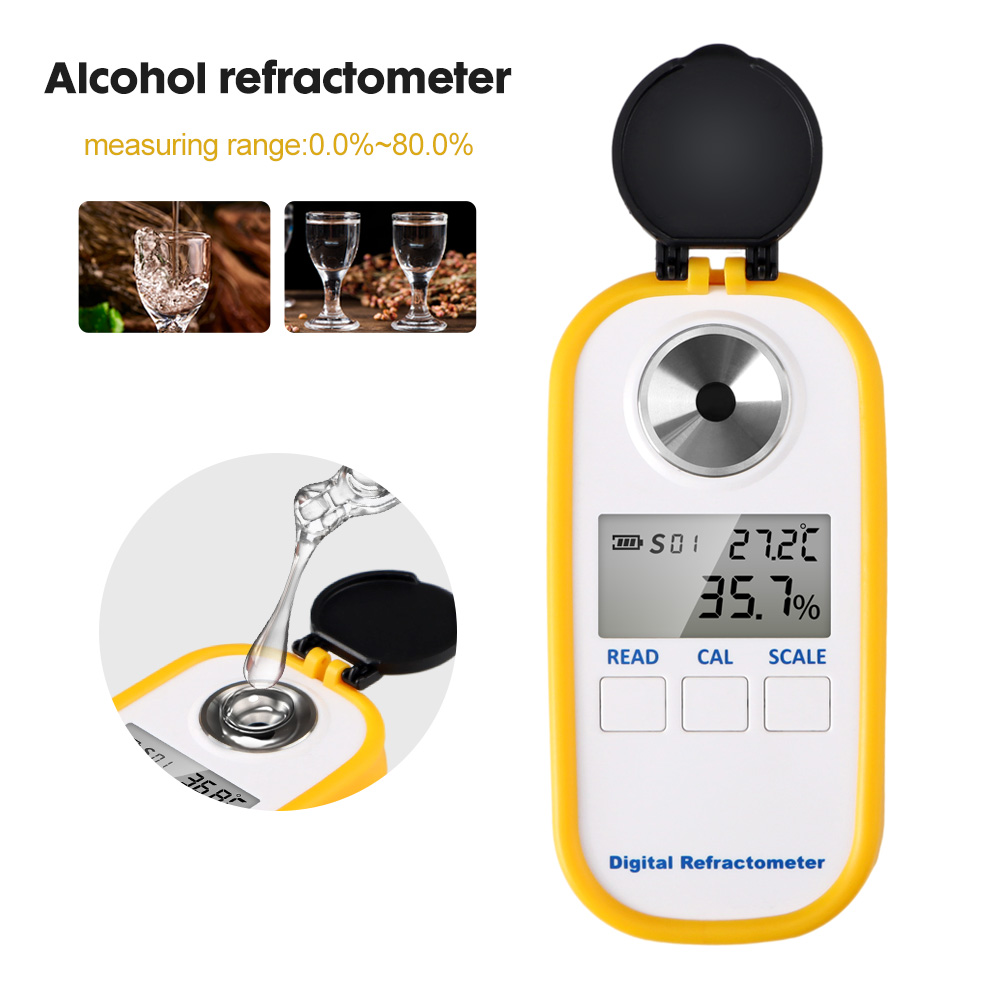 Wine To Beer To Liquor - Digitale Alcohol Refractometer 0-80% Hoge Nauwkeurigheid