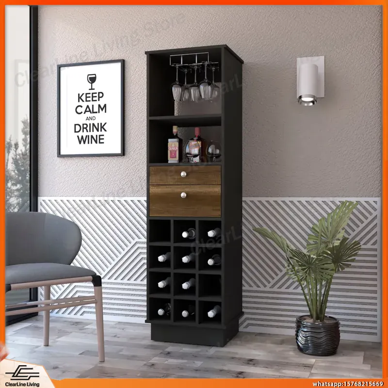 Wine Beer Rum - Inbouw wijnrek bar kast met twee