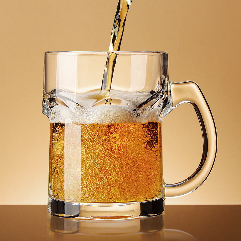 Wine In Beer Glass - Huishoudelijke biermok met handvat, creatief net-rood