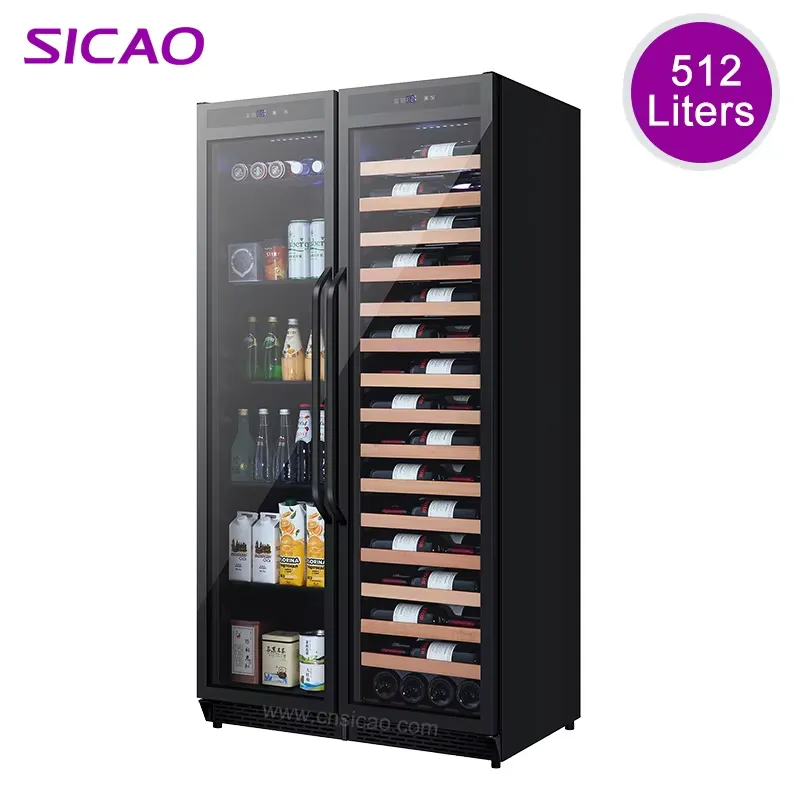 Wine Beer Fridge Dual Zone - Inbouw drankenkoelkast dubbele deur wijnkoeler grote