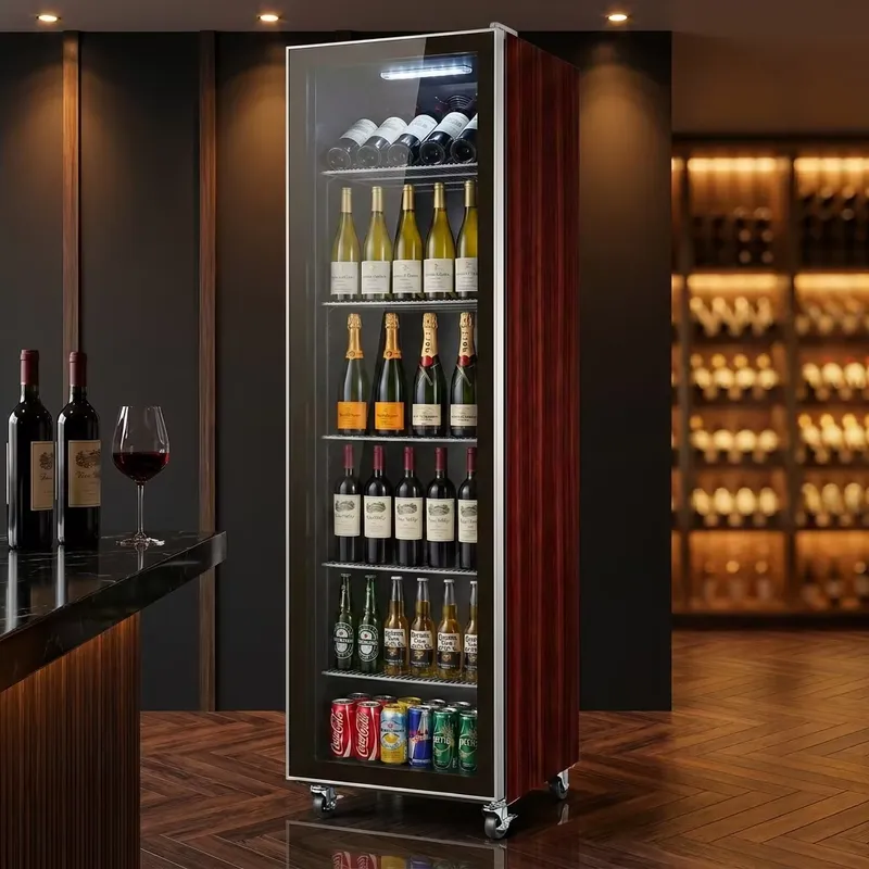 Wine Beer Cooler Fridge - YWM Certificaat Palisander Afwerking Enkel Glazen