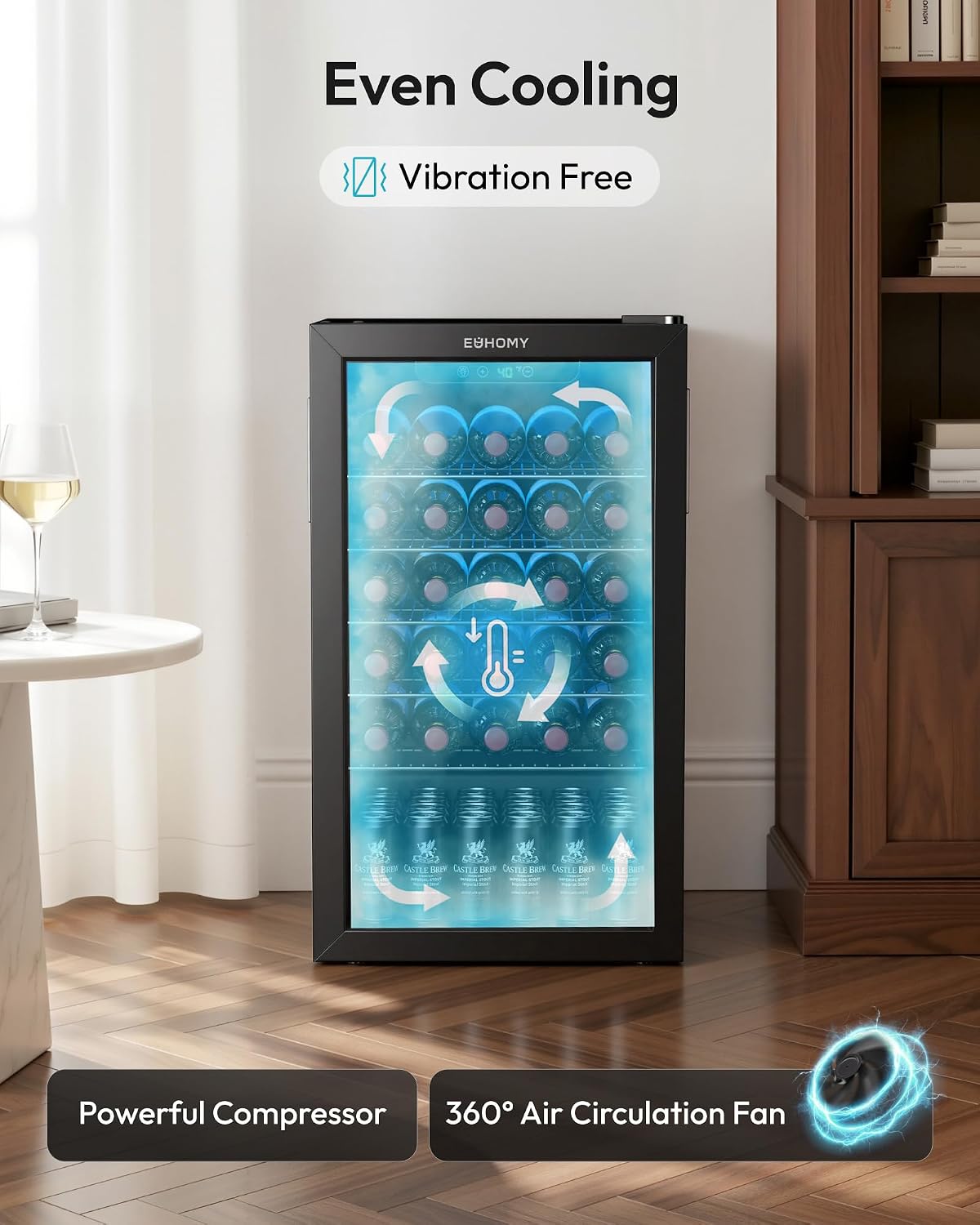 125 blikjes drankenkoeler met  - Wine Beer Cooler Fridge recensie en prijs