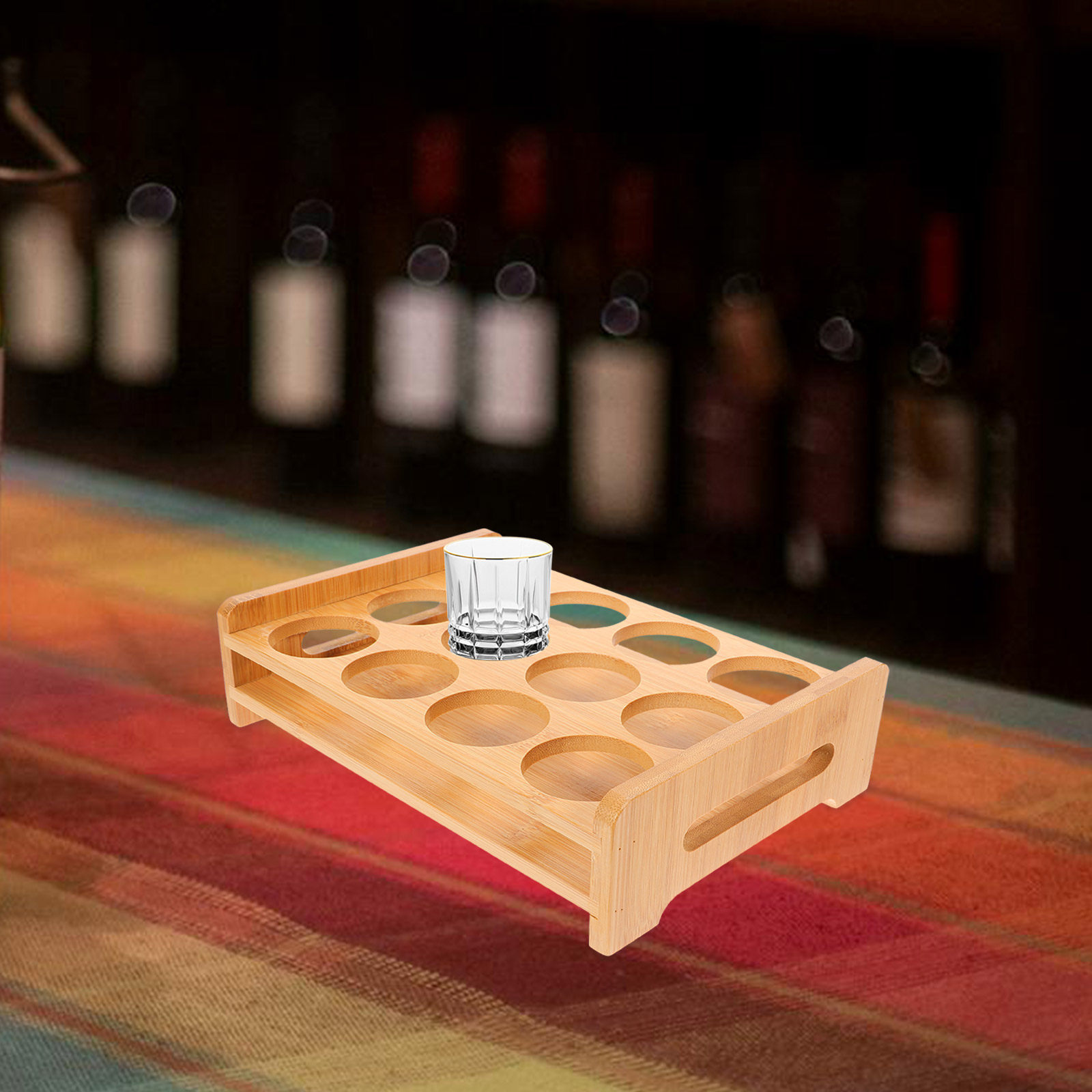 Bamboe Shotglaasjes Houder Dis - Wine In Beer Glass recensie en prijs