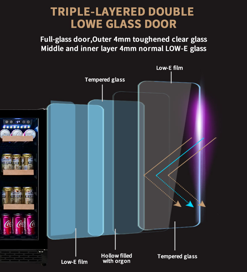Dubbele deur onderbouw wijn- e - Wine Beer Cooler Fridge recensie en prijs